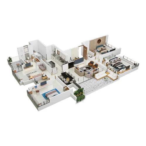 4.5 BHK Floor Plan at Shubh Veda Akurdi Pune